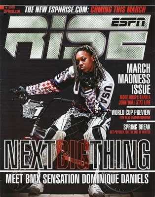 Dominique Daniels graces the cover of March's, ESPN Rise-The Magazine.