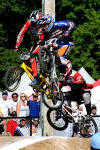 Skyin' the big doubles in the first straight at Rockford BMX.