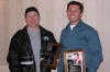 Accepting ABA Hall Of Fame award for my brother Robbie. On the right is long time Mongoose team mate, Travis Chipres, who got his H.O.F. award too. Sorry guys, I got mine a LONG time ago!