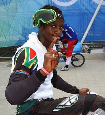 Sifiso Nhlapo at the 2008 Olympic games in Beijing. Photo - Jerry Landrum/BMXmania.com